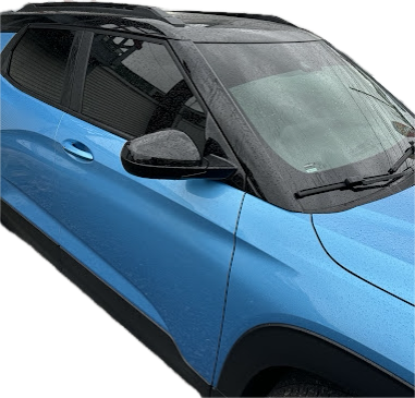 Light blue two-tone compact SUV shared in Jason Trimmell’s review